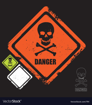 Danger sign vector image Danger sign vector image