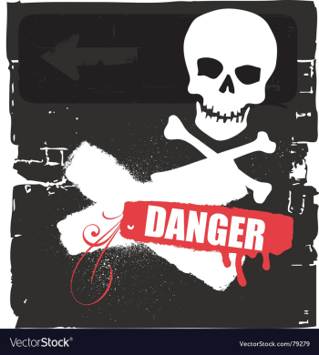 Danger vector image Danger vector image