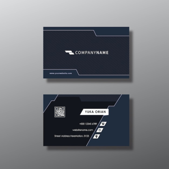 Dark blue business card design Dark blue business card design