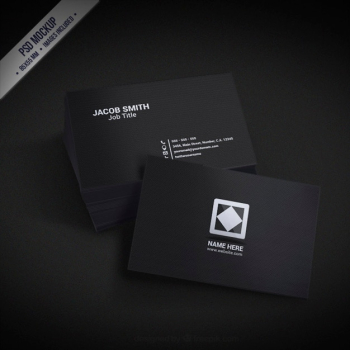 Dark busines card mockup