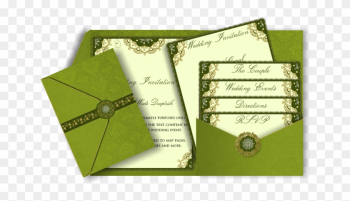 Dark Green Wedding Invitations Green Gold Mandala Damask - Wedding Invitation Green And Gold