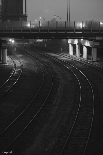 Dark railroad tracks. Visit Kaboompics for mo.. | Free stock photo - 435850 Dark railroad tracks. Visit Kaboompics for mo.. | Free stock photo - 435850