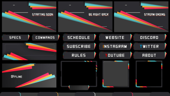 DARKFUL Twitch Animated Overlay pack for OBS (Youtube, facebook live stream) DARKFUL Twitch Animated Overlay pack for OBS (Youtube, facebook live stream)