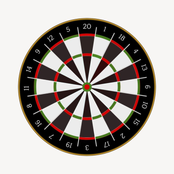 Dartboard clipart, entertainment illustration. Free | Free Photo - rawpixel