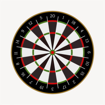 Dartboard clipart, entertainment illustration vector. | Free Vector - rawpixel