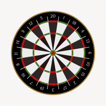 Dartboard sticker, entertainment illustration psd. | Free PSD - rawpixel