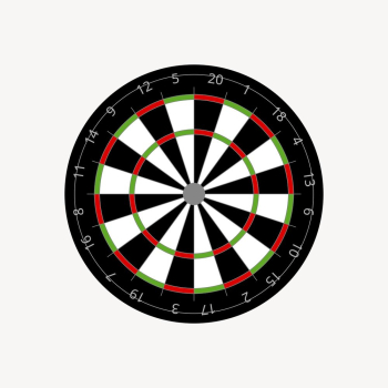 Dartboard sticker, entertainment illustration vector. | Free Vector - rawpixel