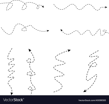 dashed line arrows set dashed line arrows set