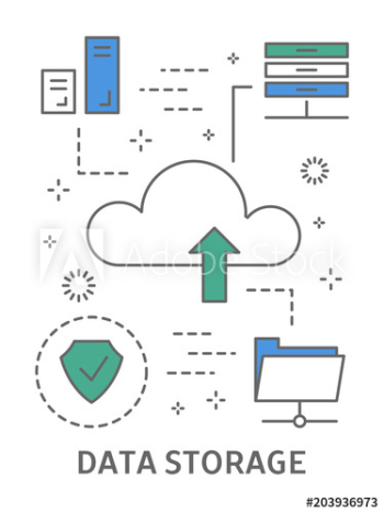 Data storage illustration Data storage illustration
