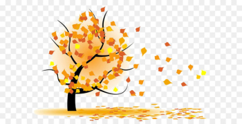 Day Week Message Emoticon Image - autumn tree 