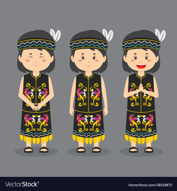 dayak indonesian character with various expression dayak indonesian character with various expression