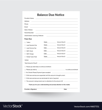 daycare balance due notice daycare balance due notice