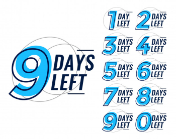Days left countdown banner set Free Vector Days left countdown banner set Free Vector