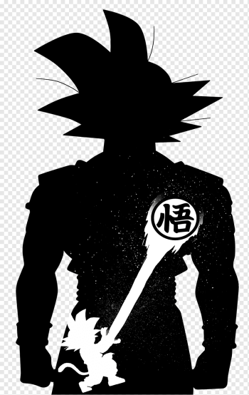 DBZ Son Goku, Goku Vegeta Gohan Piccolo Dragon Ball, goku, monochrome, fictional Character, cartoon png