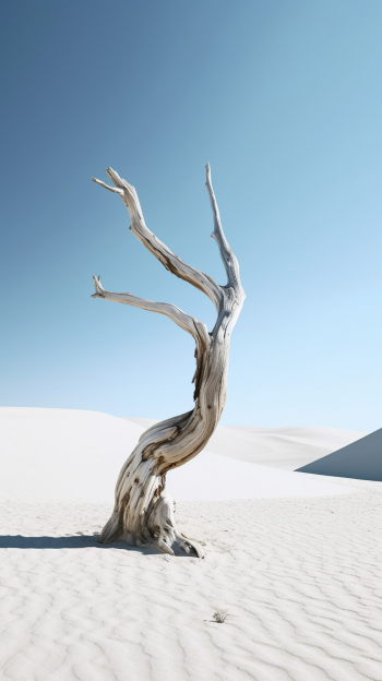 dead tree on desert