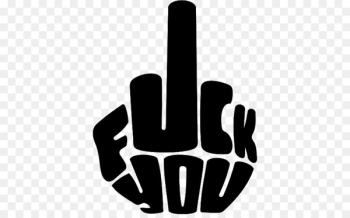 Decal Bumper sticker Middle finger - car Decal Bumper sticker Middle finger - car