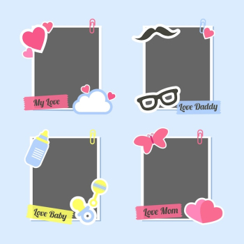 Decorated polaroid frames Decorated polaroid frames