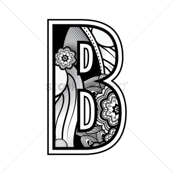 Decorative alphabet b Decorative alphabet b