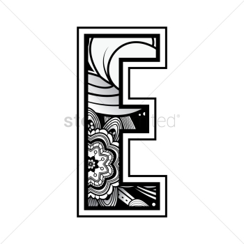 Decorative alphabet e Decorative alphabet e