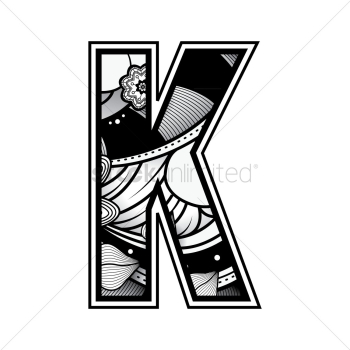Decorative alphabet k Decorative alphabet k