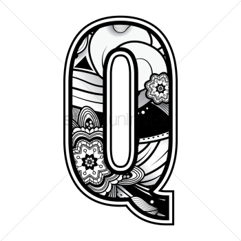 Decorative alphabet q Decorative alphabet q
