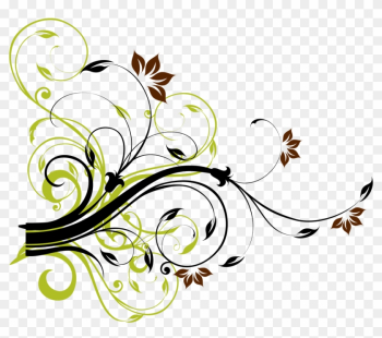 Decorative Arts Ornament Clip Art - Flower Swirl Vector Png