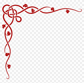 Decorative Arts Quilling Download - Corner Border Png Red