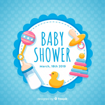 Decorative baby shower concept Free Vector Decorative baby shower concept Free Vector