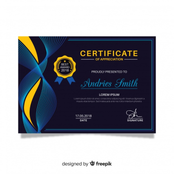 Decorative certificate template