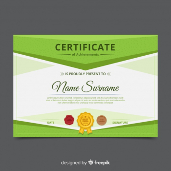 Decorative certificate template