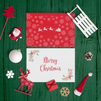 Decorative christmas card mockup Free Psd Decorative christmas card mockup Free Psd