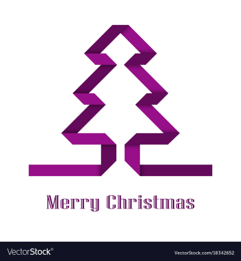 Decorative christmas tree of paper tape vector image Decorative christmas tree of paper tape vector image