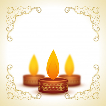 Decorative diya lamps for diwali and text space Free Vector Decorative diya lamps for diwali and text space Free Vector
