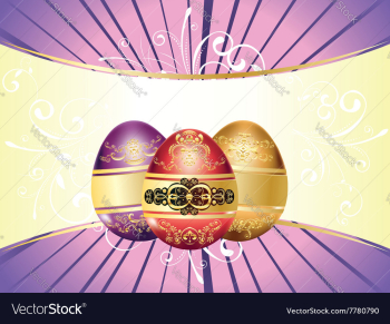 Decorative Easter Background vector image Decorative Easter Background vector image