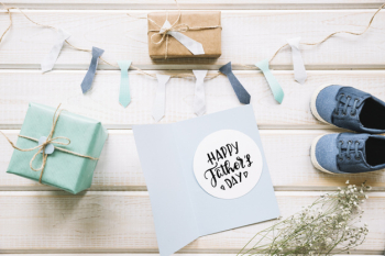 Decorative fathers day composition Decorative fathers day composition