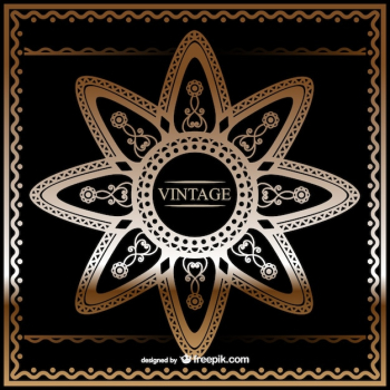 Decorative gold vintage vector Decorative gold vintage vector