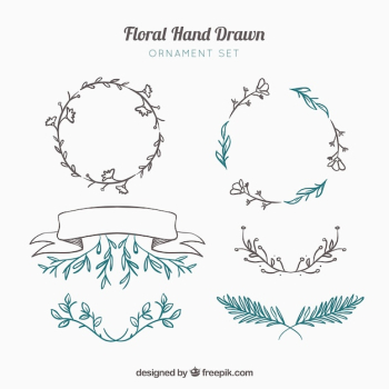 Decorative hand drawn elements