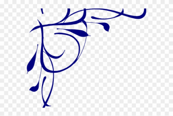 Decorative Line Blue Clipart Swirl - Calligraphy Borders For Microsoft Word