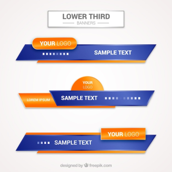 Decorative lower thirds with orange details Decorative lower thirds with orange details