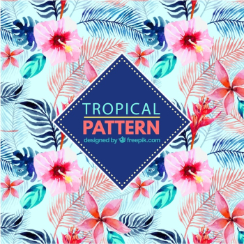 Decorative pattern of watercolor flowers Decorative pattern of watercolor flowers