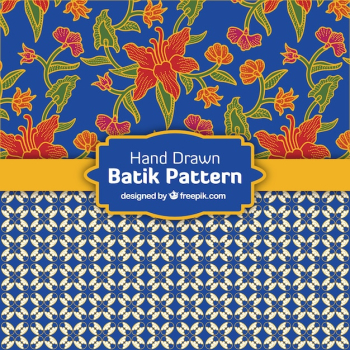Decorative patterns in batik style Decorative patterns in batik style