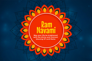 Decorative ram navami festival greeting background Free Vector Decorative ram navami festival greeting background Free Vector