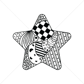 Decorative star design Decorative star design