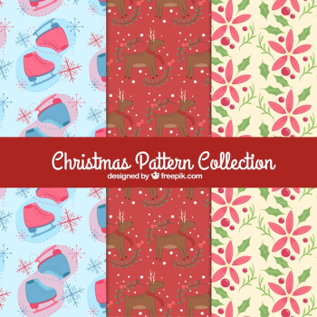 Decorative watercolor christmas patterns Decorative watercolor christmas patterns