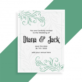 Decorative wedding card design invitation template Decorative wedding card design invitation template