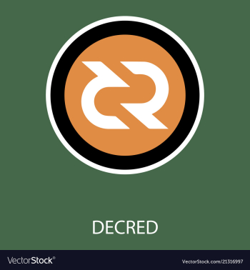 Decred coin cryptocurrency sign vector image Decred coin cryptocurrency sign vector image