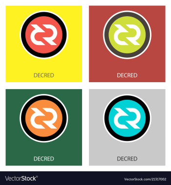 Decred coin cryptocurrency sign vector image Decred coin cryptocurrency sign vector image