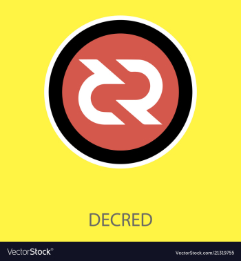 Decred coin cryptocurrency sign vector image Decred coin cryptocurrency sign vector image