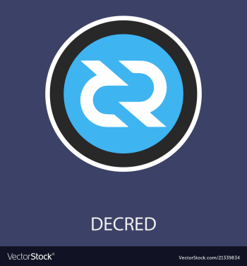 Decred coin cryptocurrency sign vector image Decred coin cryptocurrency sign vector image