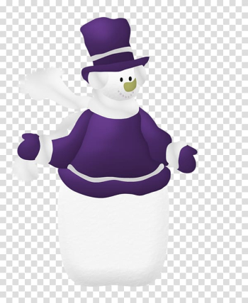 Ded Moroz Snowman Christmas Santa Claus, Purple Snowman transparent background PNG clipart